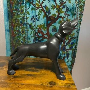 Elegant Bronze Cast Black Labrador Retriever Statue